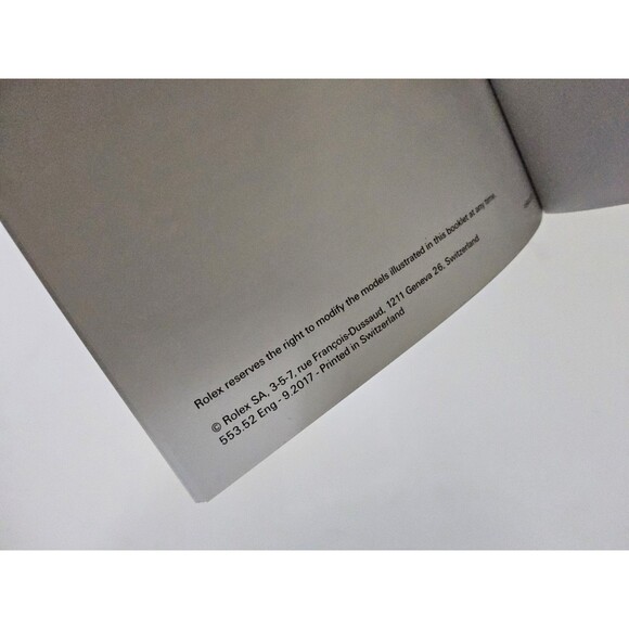 Rolex Oyster Perpetual Datejust Manual Booklet 553.52 Eng 9.2017 - Picture 3 of 5